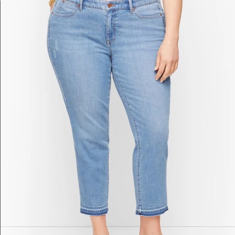 Talbots Flawless Straight Leg Crop Dropped Hem 14